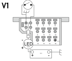 Buchse X11 Ausblinken Variante 1