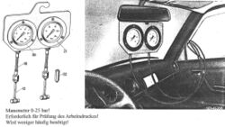 Prüfung der hydraulischen Drücke Prüfgeräteumfang