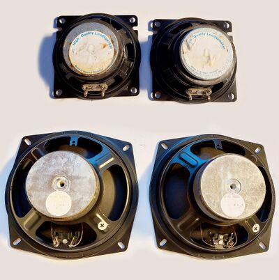 Tieftöner und Mitteltöner mit Gummisicken Rückseite