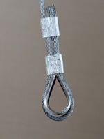 Bild 12 - Seilkausche und Alu-Pressklemmen